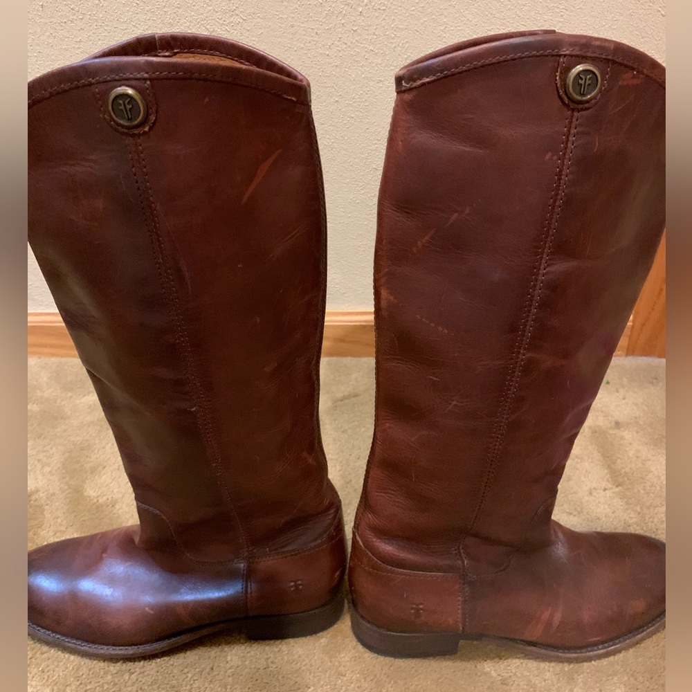 Frye Melissa Button 2 Brown Leather Boots 7B